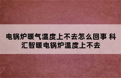 电锅炉暖气温度上不去怎么回事 科汇智暖电锅炉温度上不去